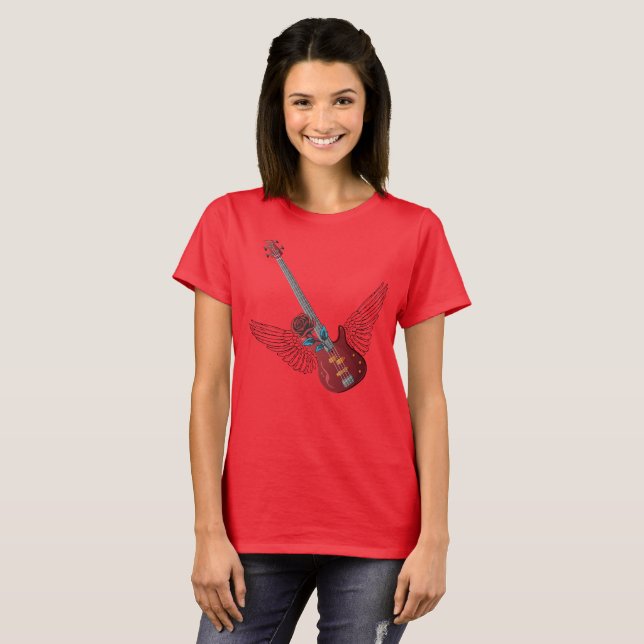 Camiseta Rock and Roll Angel Bass (Frente Completa)