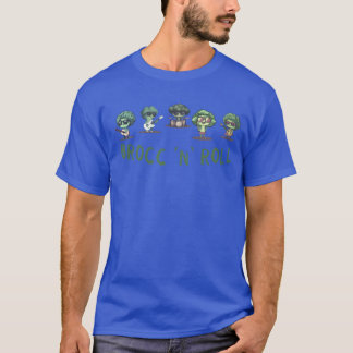 Camiseta Rock And Roll Broccoli Fun Guitar Rock Band Humor