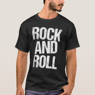 Camiseta Rock and Roll com Tipografia Negrito