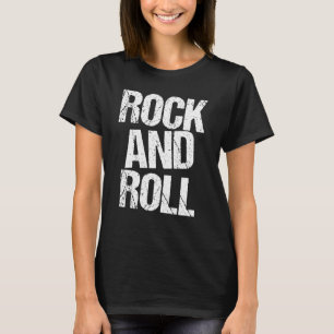 Camiseta Rock and Roll com Tipografia Negrito