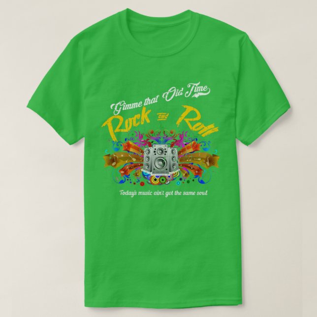 Camiseta Rock and Roll da Velha Hora (Frente do Design)