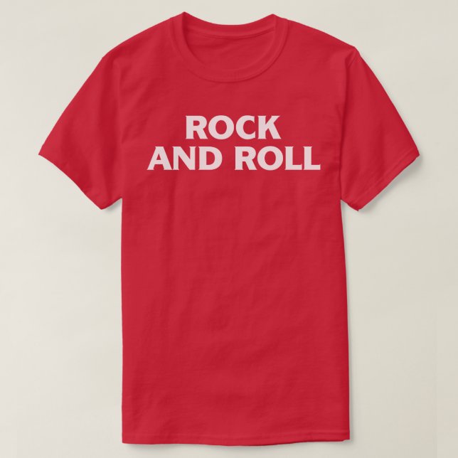 Camiseta rock and roll design simples preto e branco (Frente do Design)