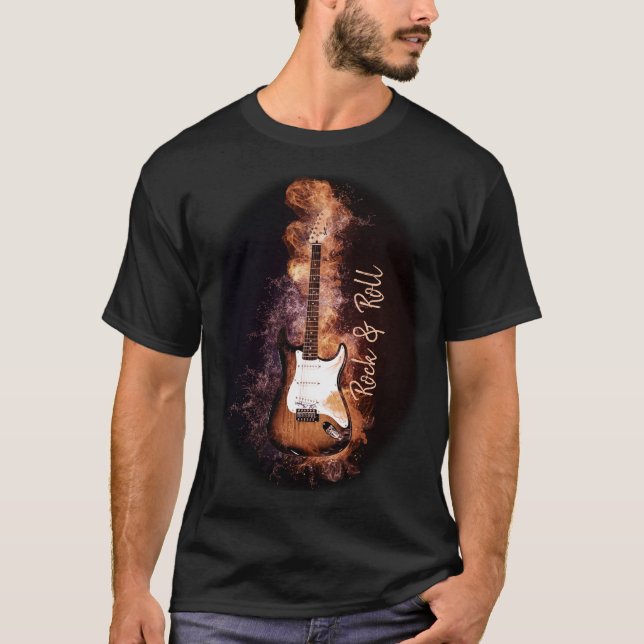Camiseta Rock and Roll Electric Guitar Rock and Roll (Frente)