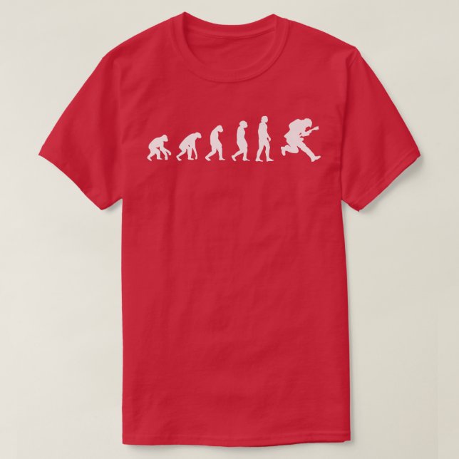 Camiseta Rock And Roll EvolutionGuitarra Eletrônica De Rock (Frente do Design)