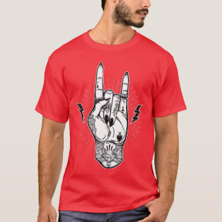 Camiseta Rock And Roll Festival Arte Chifres de Di