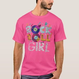 Camiseta Rock And Roll Girl Rocker Engraçado Rock Music Lov