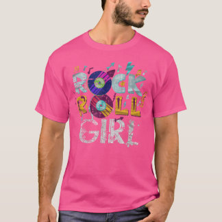 Camiseta Rock And Roll Girl Rocker Engraçado Rock Music Lov