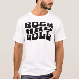Camiseta Rock and Roll logo designT-Shirt