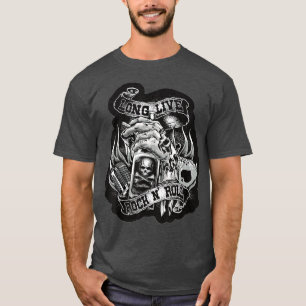 Camiseta Rock And Roll Music Guitar Vintage Lover Mens Wome