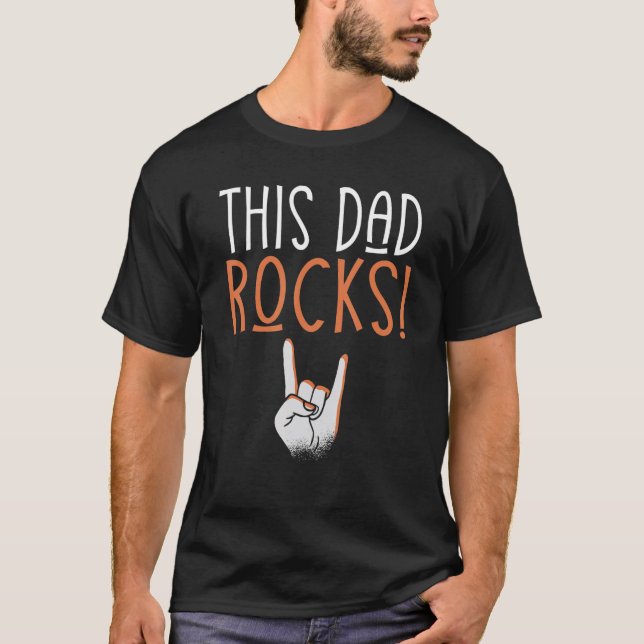 Camiseta Rock and Roll This Dad Rocks Rocker Dad (Frente)