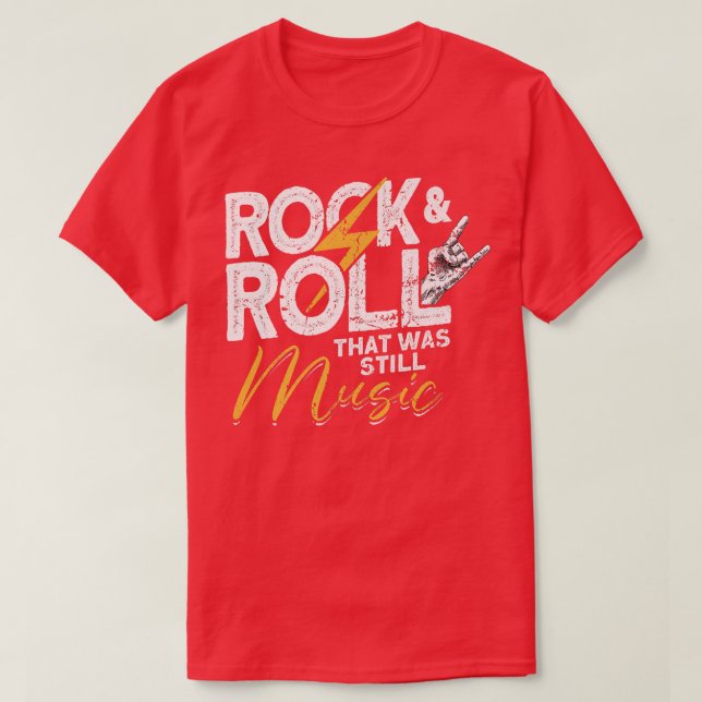 Camiseta Rock And Roll - Violão Eletrônico Rock1057 (Frente do Design)