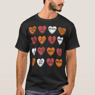 Camiseta Rock banda Hearts dia de os namorados Fã Música l