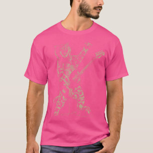 Camiseta Rock Cat tocando violão Engraçado violão