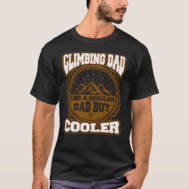 Camiseta Rock Climbing Dad Mountain Funny Father's Day Gift (Frente)