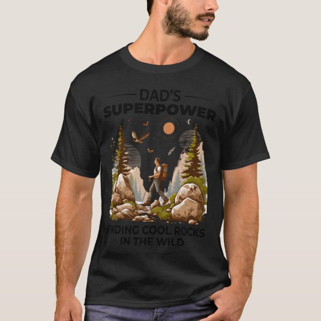 Camiseta Rock Collecting Dad Nature Wilderness Adventure fr (Frente)