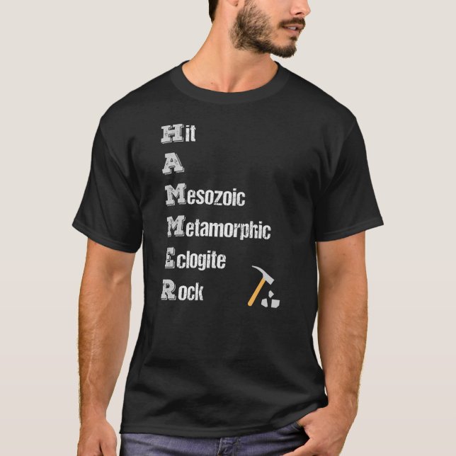 Camiseta Rock Collector Geologista Tools Rock Hound Hammer (Frente)