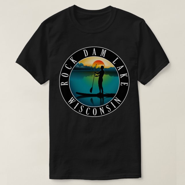 Camiseta Rock Dam Lake Wisconsin (Frente do Design)