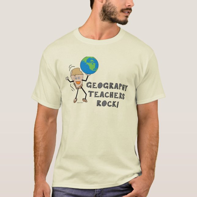 Camiseta Rock de Professores de Geografia (Frente)