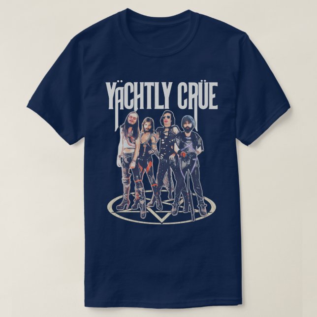 Camiseta Rock em iate pesado (Frente do Design)