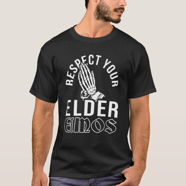 Camiseta Rock Emo Respeite Seu Maior Emo y2k 2000s Emo Ska (Frente)