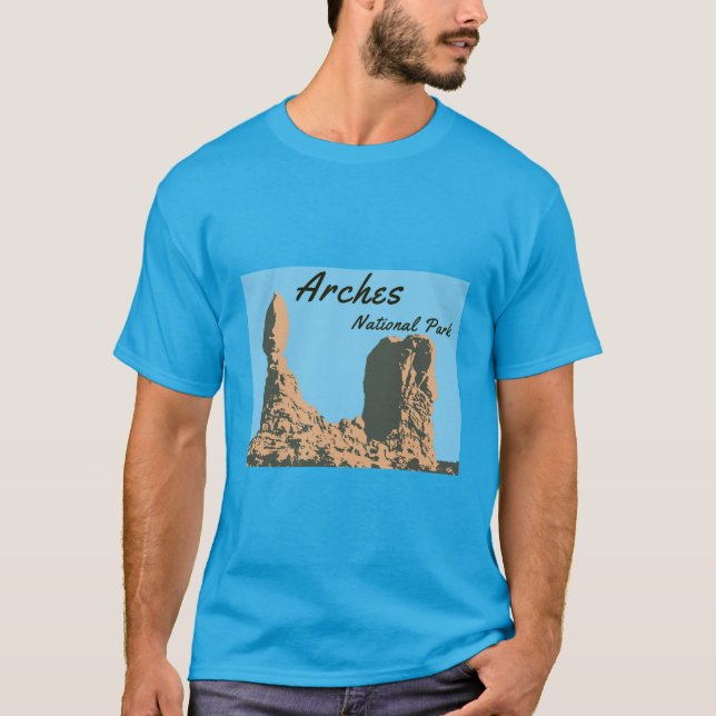 Camiseta Rock Equilibrado no Parque Nacional de Arches - Ut (Frente)