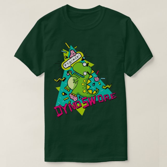 Camiseta Rock Escalando Dinossauro Boulder Problema (Frente do Design)