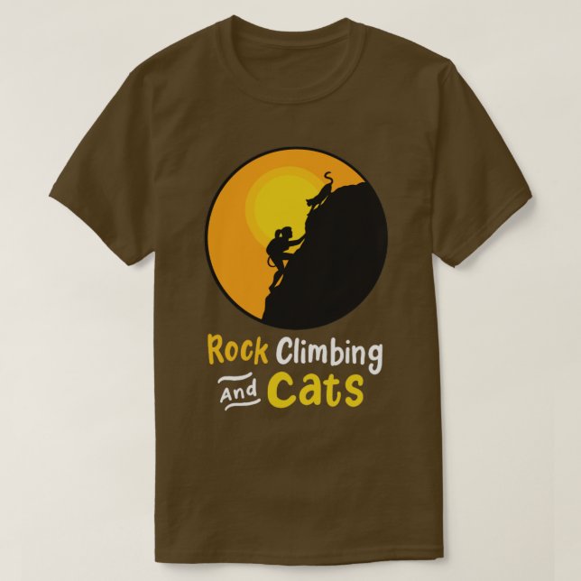 Camiseta Rock Escalting Cat (Frente do Design)