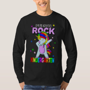 Camiseta Rock Kindergarten Dabbing Girls Unicorn De Volta P
