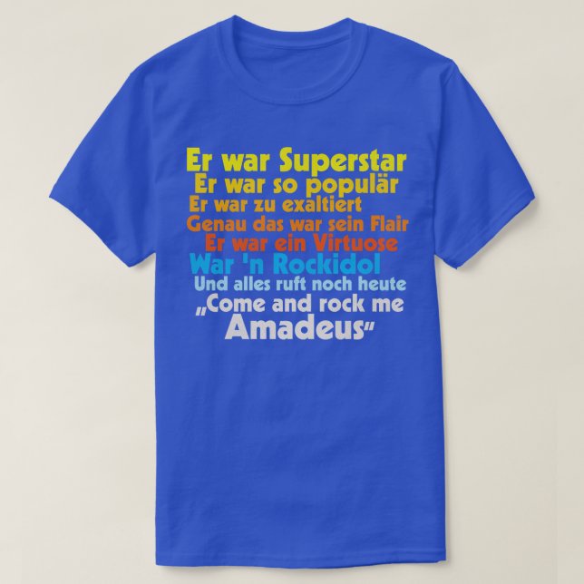 Camiseta Rock Me Amadeus Falco (Frente do Design)