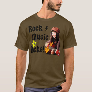 Camiseta Rock Music Rocks Corny Classic Rock Guitar