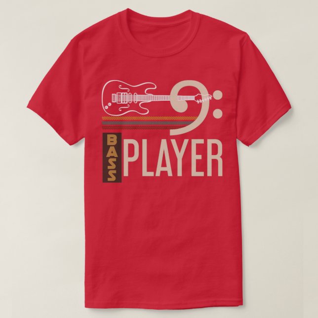 Camiseta Rock Musical Bass Guitar (Frente do Design)