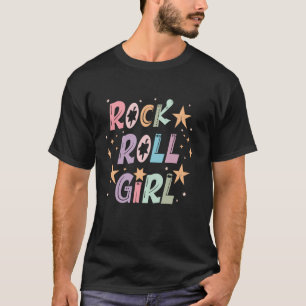 Camiseta Rock N Roll Girl Retro Rock Halloween Darla Costum