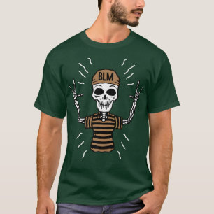 Camiseta Rock N Roll História Preta Mês do Esqueleto 