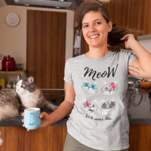 Camiseta Rock n Roll Meow Cats Rock