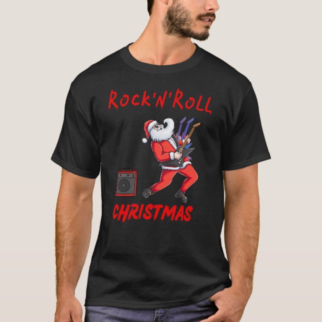 Camiseta Rock-N-Roll Natal (Frente)