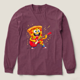 Camiseta **Rock ’n’ Roll Pizza – Funny Guitar-Playing Slice