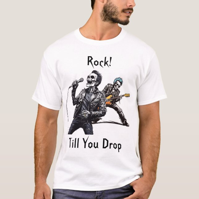 Camiseta Rock 'n' Roll Skeletons (Frente)