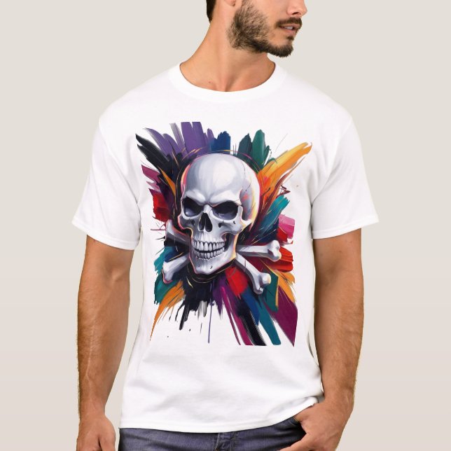 Camiseta Rock 'n' Roll Skull (Frente)