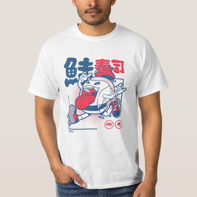 Camiseta Rock ’n’ Roll Sushi (Frente)