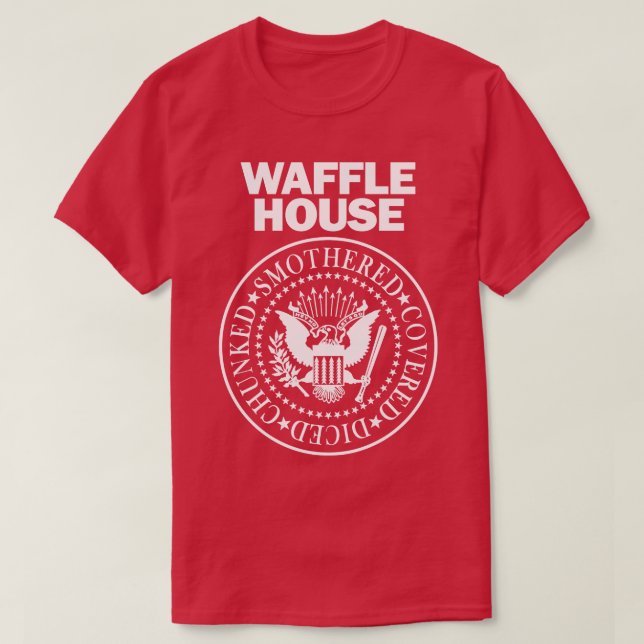 Camiseta Rock N Roll x Waffle House (Frente do Design)