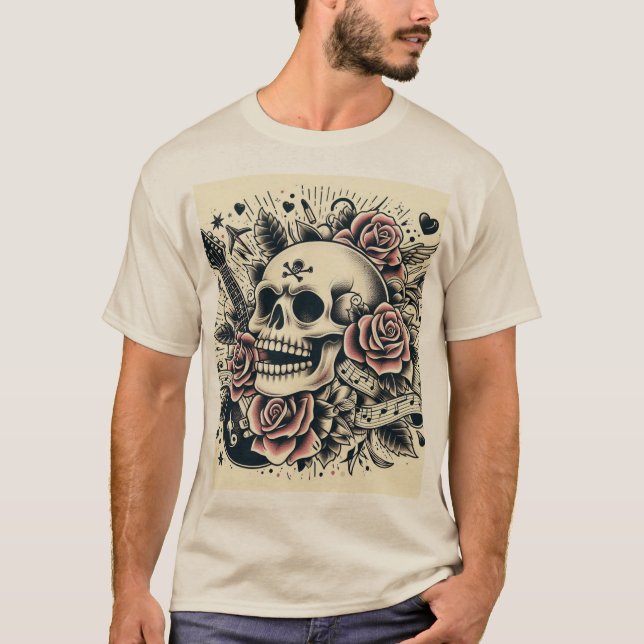 Camiseta Rock 'n' Rosa Tattoo Tee (Frente)