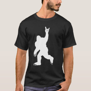 Camiseta Rock On Bigfoot para Rock and Roll Sasquatch belie