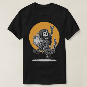 Camiseta Rock On Grim Reaper's Unicorn Ride