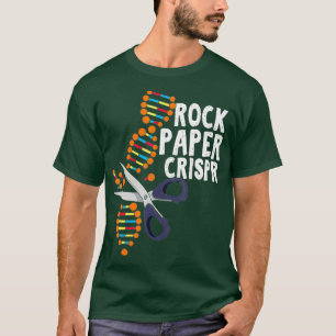 Camiseta Rock Paper - DNA Crisper Biologista Genético
