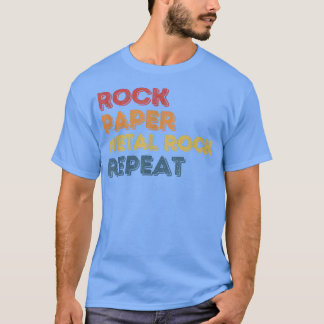 Camiseta Rock Paper Metal-Rock Punk Music Design Para Music
