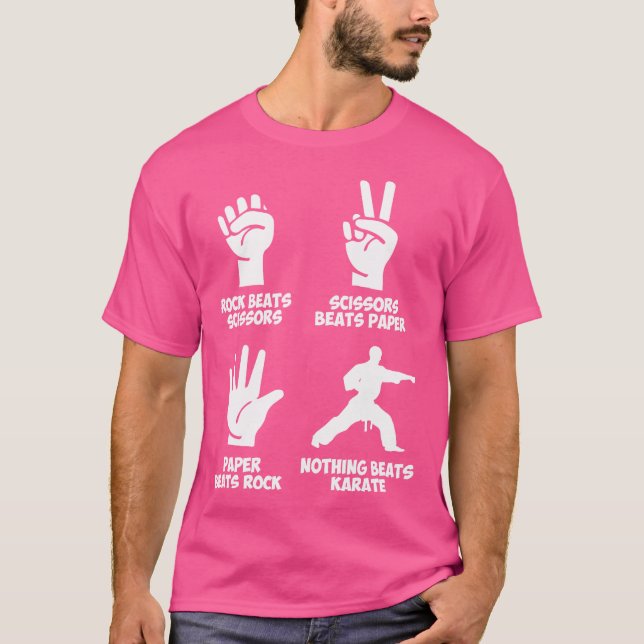 Camiseta Rock Paper Nada Bate Karate (Frente)