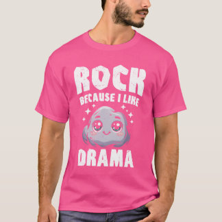 Camiseta Rock Paper Scissors Rock Because I Like Drama