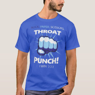 Camiseta Rock Paper Scissors Throat Punch  I Win Cool Funny