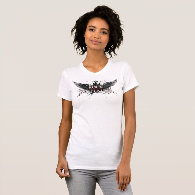 Camiseta Rock Rev. Women's White Tee (Frente Completa)