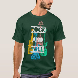 Camiseta Rock Roll Colorful Rocker Concert Children